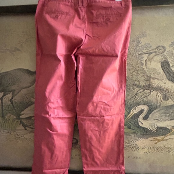 New Garnet Hill Rose Color Full Length Cotton Pants SZ 14 - Picture 3 of 10